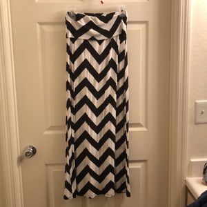 Chevron Maxi Skirt